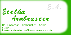 etelka armbruster business card